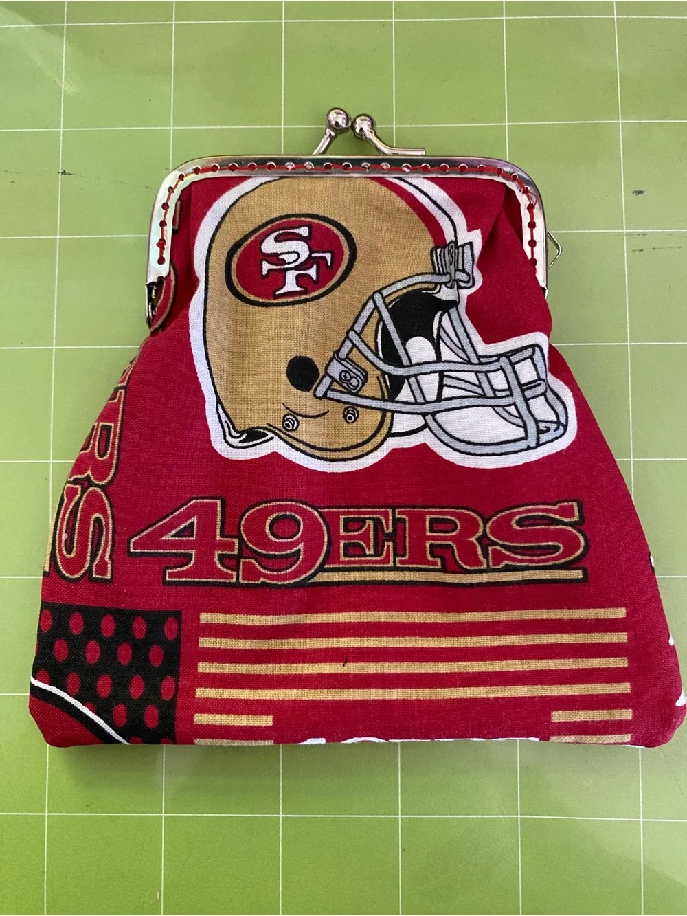 Handmade Red 49ers Themed Coin Purse